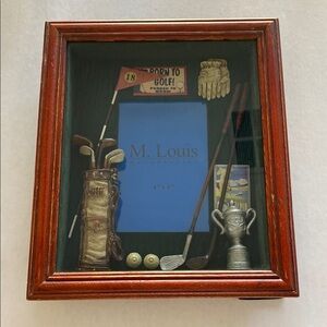 GOLF THEMED Shadow Box Decorative Display Case